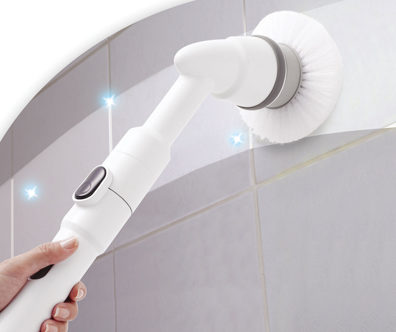 Cordless Long Handle Cleaning Brush Electric Bathroom Shower Turbo