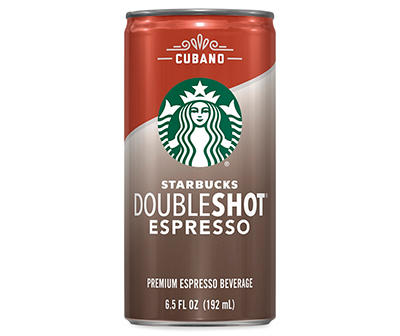 Starbucks DoubleShot Cubano Premium Espresso Beverage 6.5 Fluid Ounce Aluminum Can