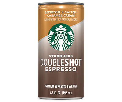 Starbucks DoubleShot Salted Caramel Cream Premium Espresso Beverage 6.5 Fluid Ounce Aluminum Can