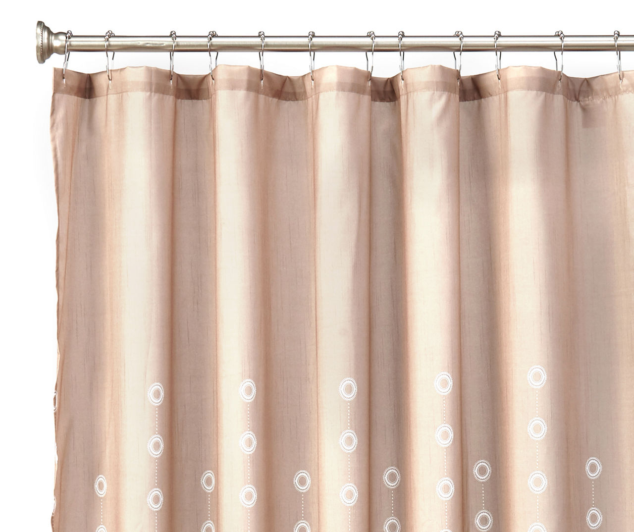Jaiden Tan & Salmon Fabric Shower Curtain