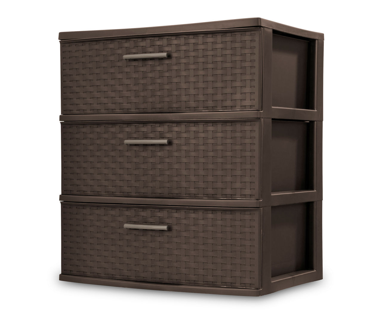 Sterilite Espresso Weave Wide 3-Drawer Organizer