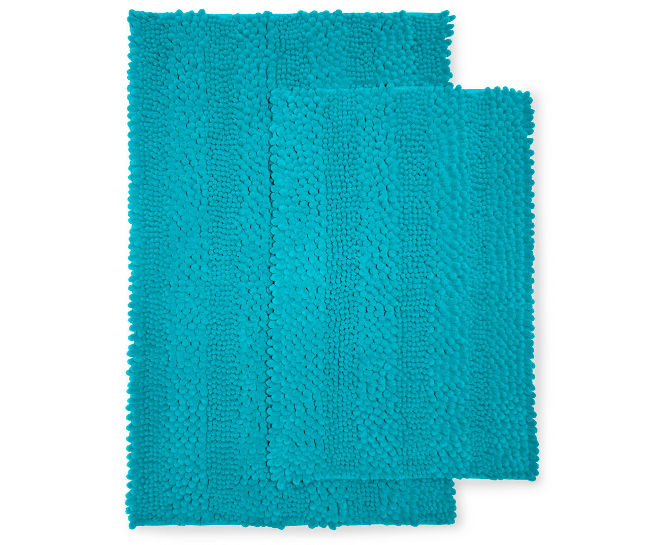 Just Home Aqua Chenille Bath Rugs, 2-Piece Set | Big Lots