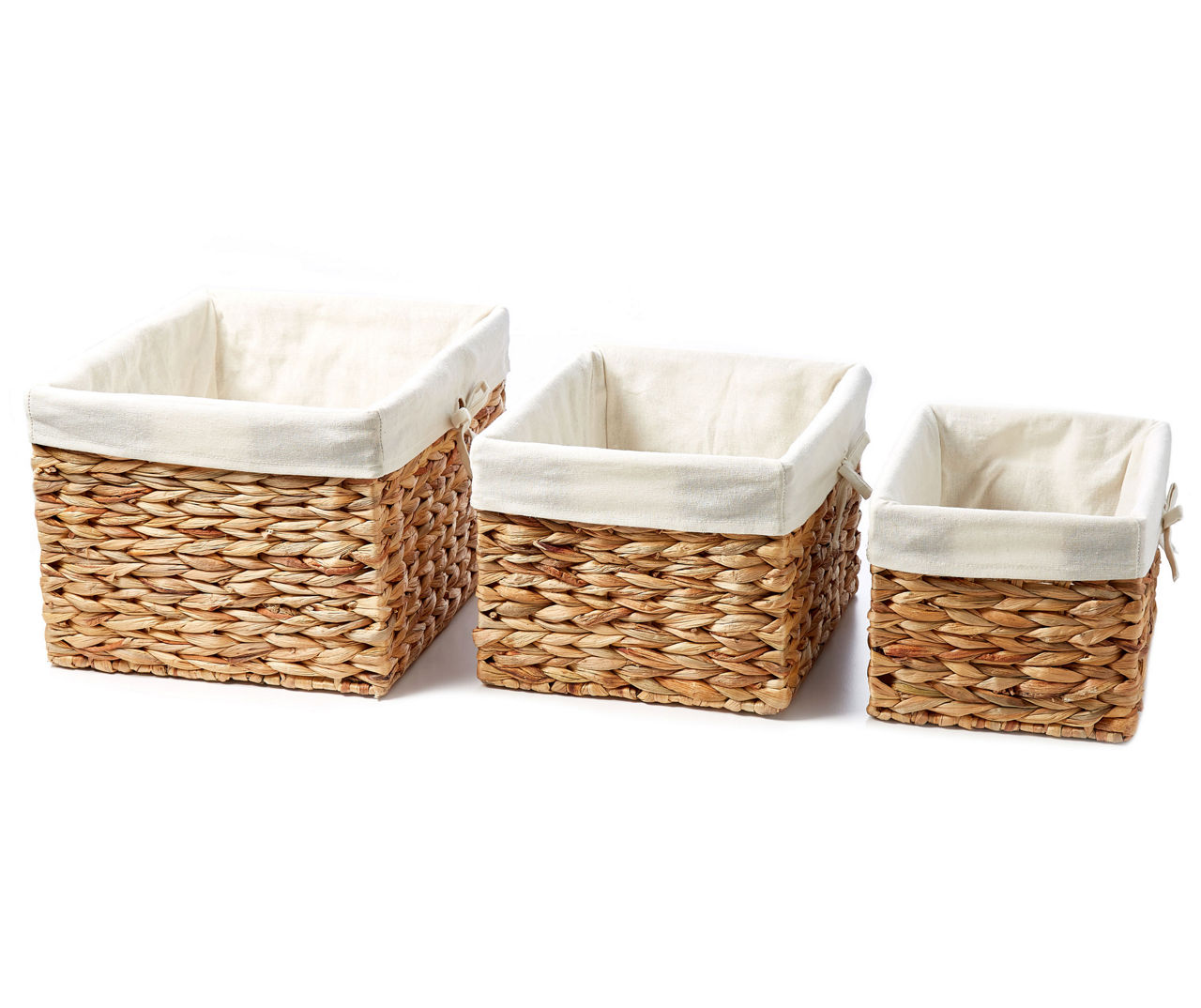 Household Essentials Wide Storage Box with Lid Natural