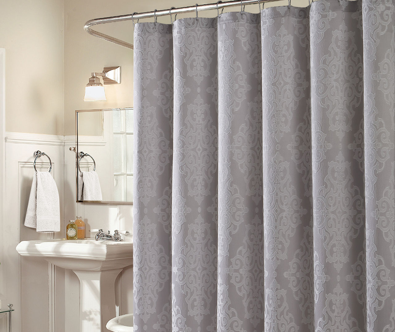 Aprima Newman Gray Shower Curtain Big Lots