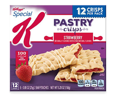 Kellogg's Special K Pastry Crisps, Strawberry, 5.28 oz, 12 Count