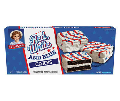 Red, White and Blue Chocolate Cakes, 10-Pack