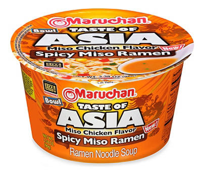Maruchan Spicy Miso Flavor Ramen Bowl 3.38 oz Cup