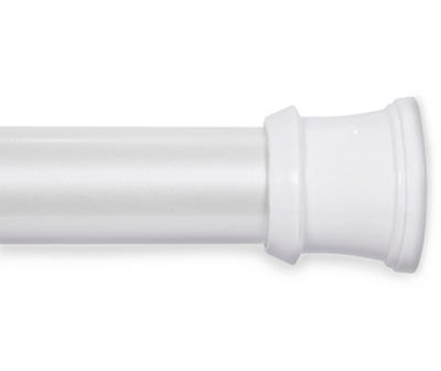 White Aluminum Decorative Shower Rod