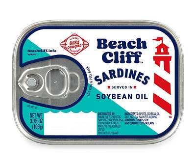 Beach Cliff Sardines in Soybean Oil 3.75 oz