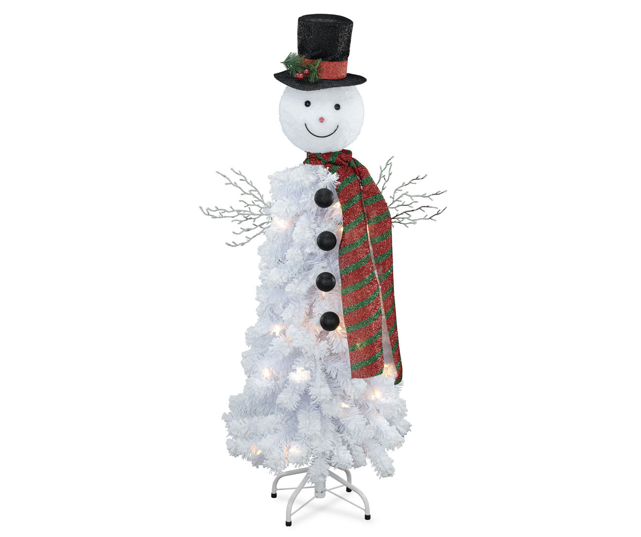 4' Flocked PreLit Snowman Christmas Tree Big Lots