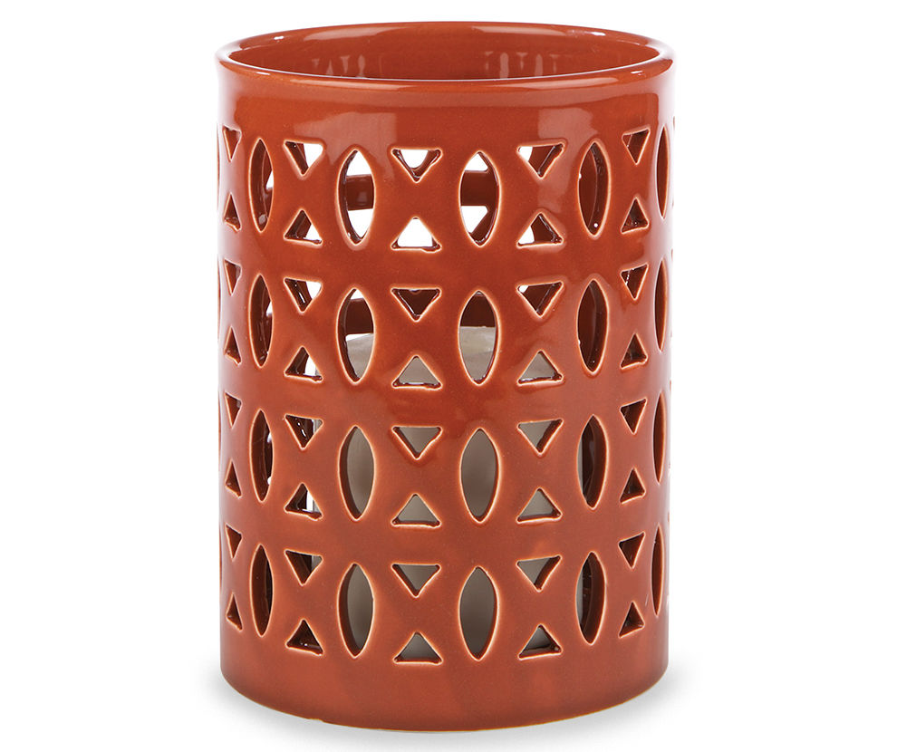Living Colors Orange Ceramic Candle Holder Big Lots