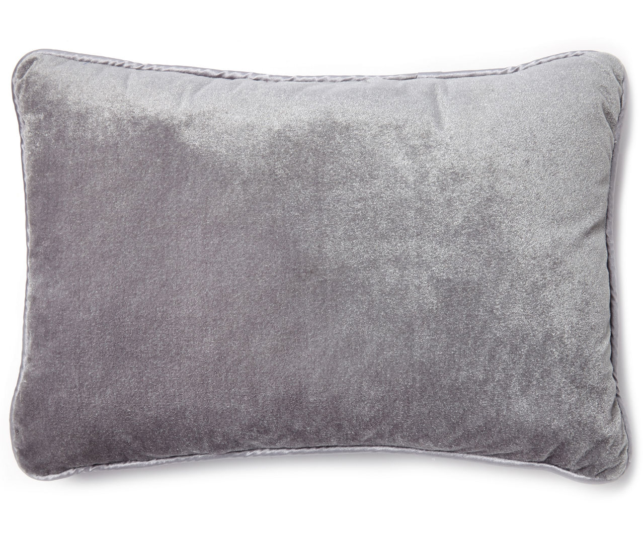 Winter Wonder Lane Gray & Silver Embroidered Snowflake Throw Pillow