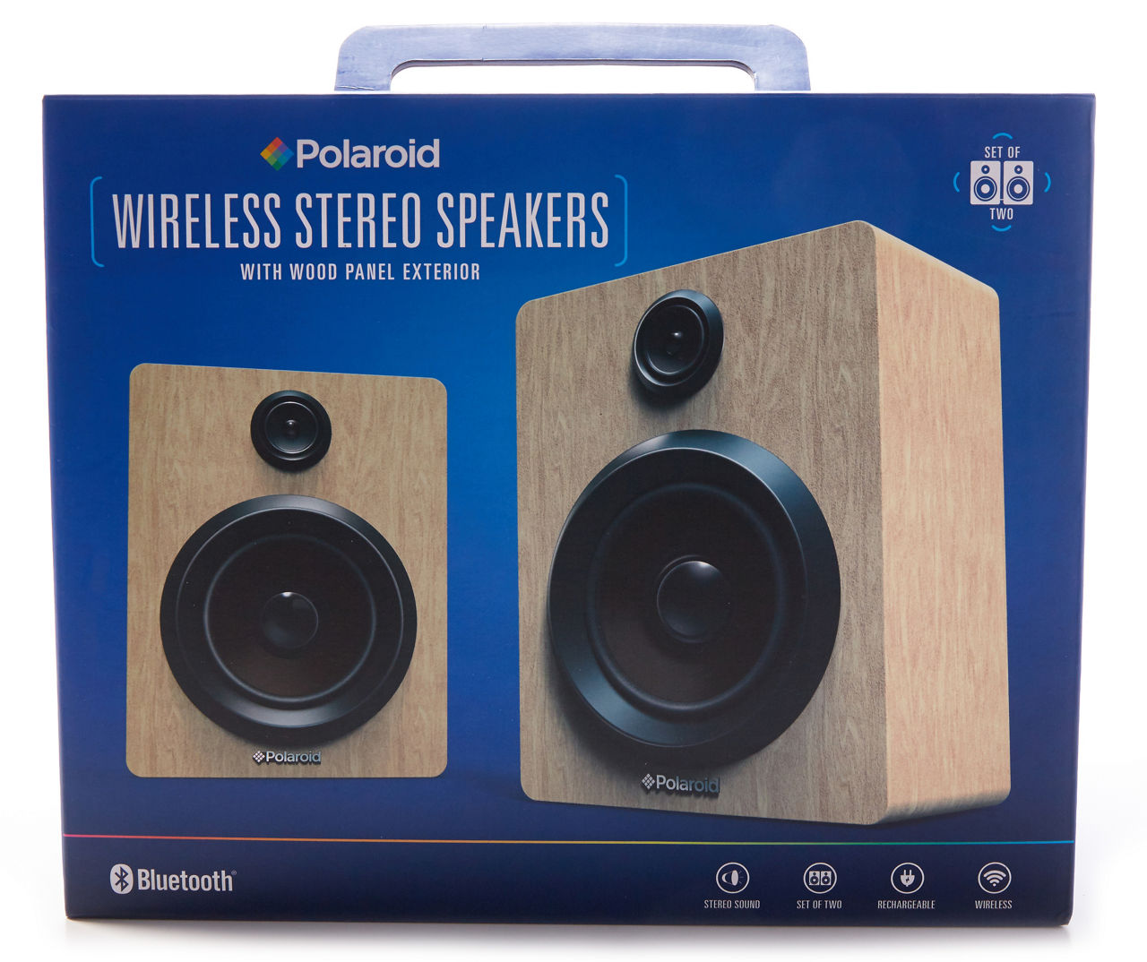 Wooden bluetooth stereo sales speakers