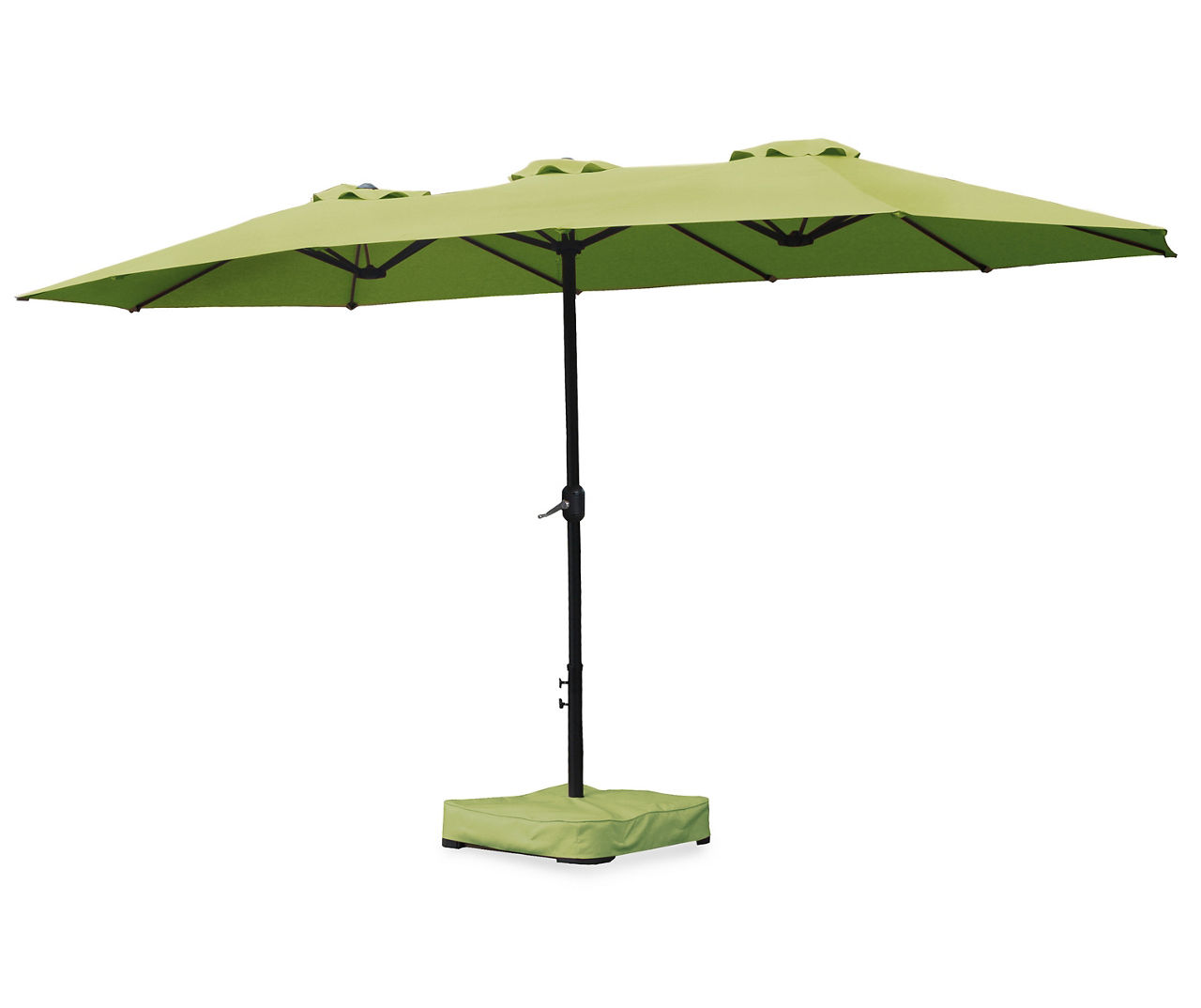 Palm Green Triple Vent Market Patio Umbrella with Base 15