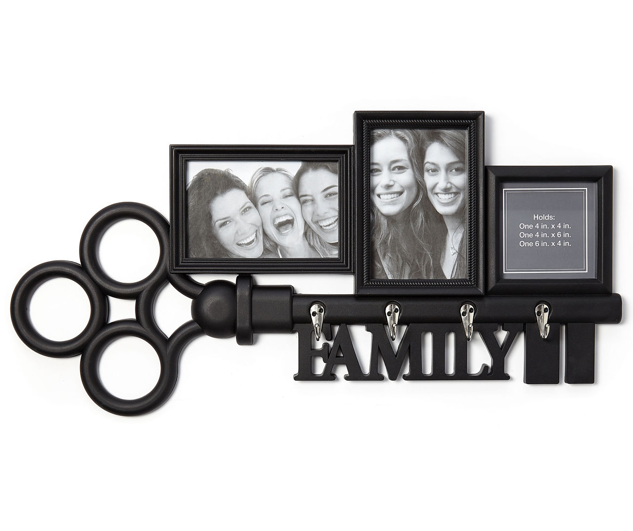 Picture frame with key hooks hot sale