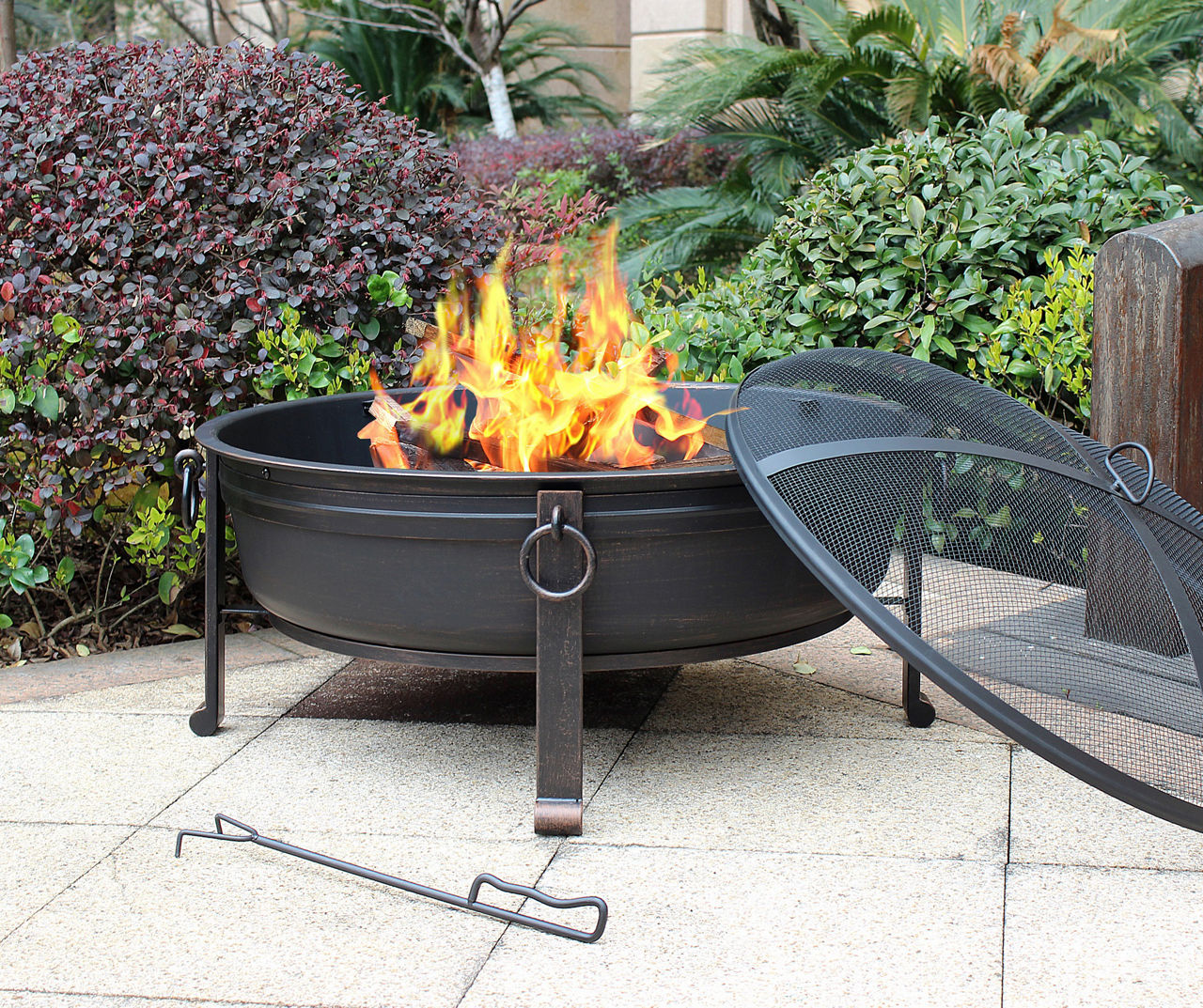 Big lots fire pit patio online set