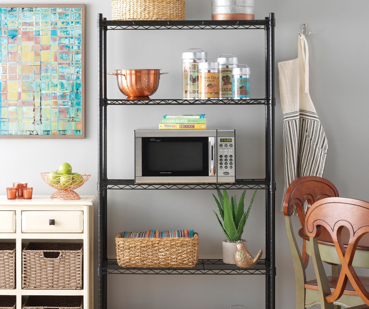 5 Tier Storage Shelves Wire Storage Shelves, Metal Shelves for Garage Metal  Storage Shelving, Pantry Shelves Kitchen Rack Shelving Units and Storage