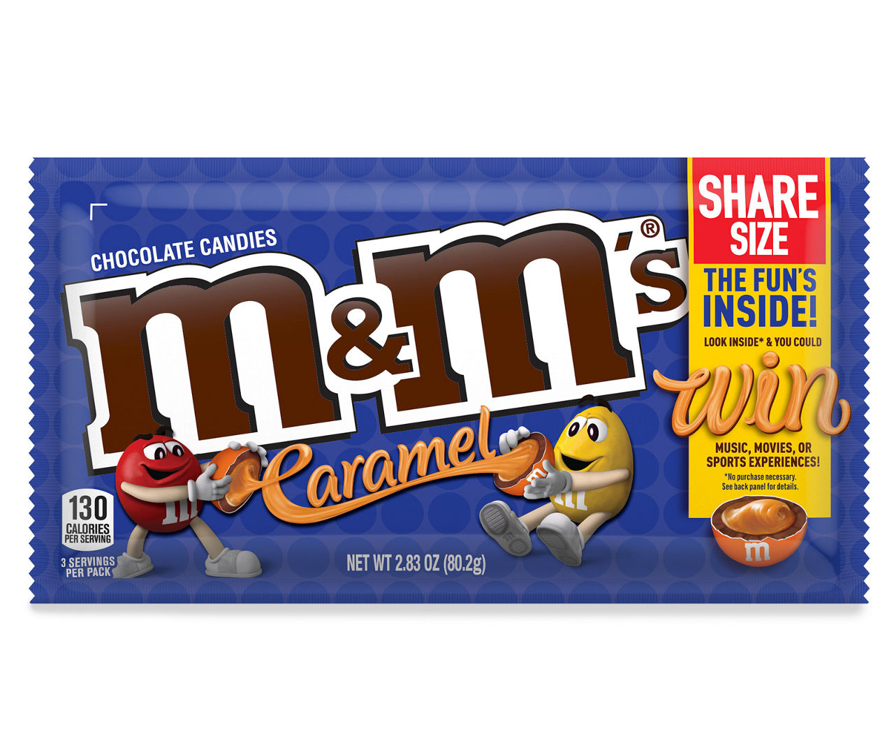M&M'S Caramel Milk Chocolate Candy Sharing Size Resealable Bag