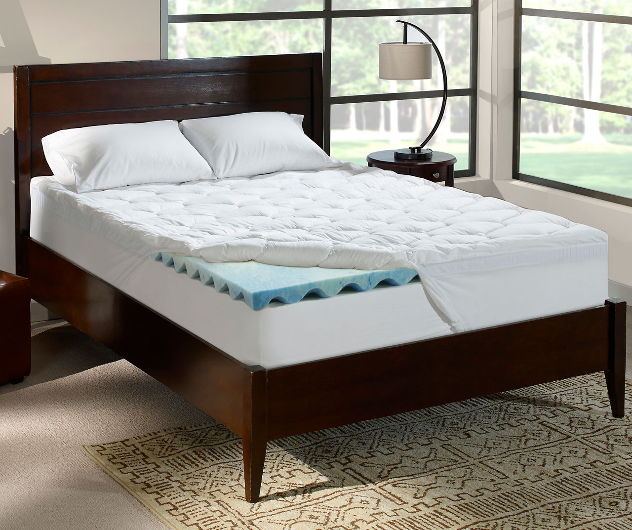 Serta Serta Perfect Sleeper Dual 4" Gel Swirl Memory Foam Toppers Big