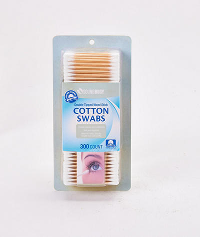 Double Tipped Wood Stick Cotton Swabs, 300 Count