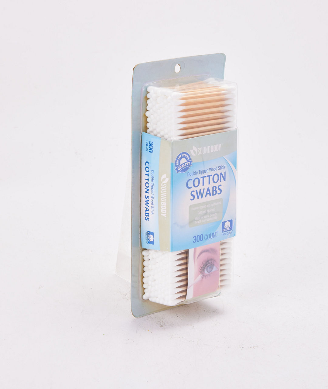 Double Tipped Wood Stick Cotton Swabs, 300 Count