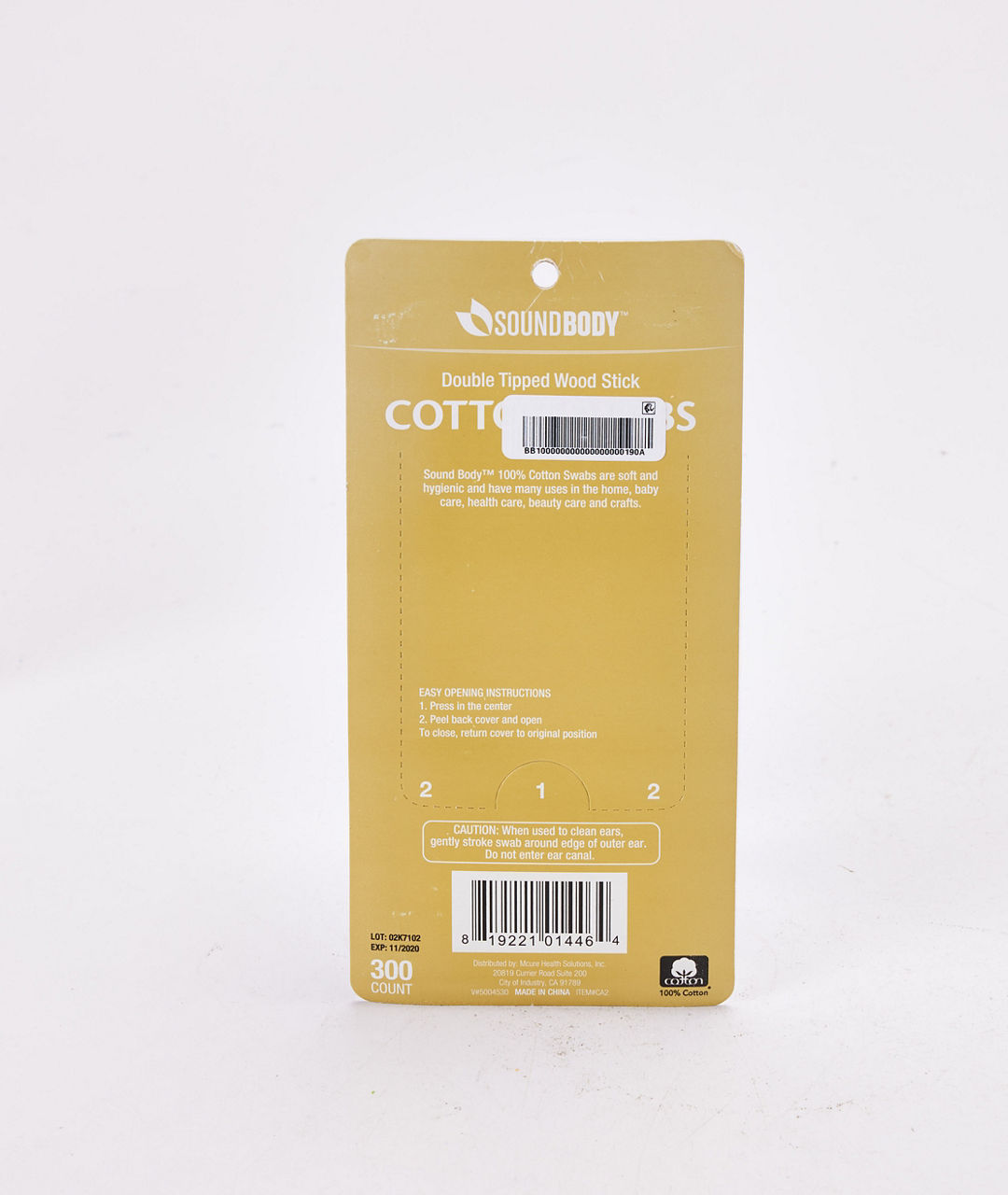 Double Tipped Wood Stick Cotton Swabs, 300 Count