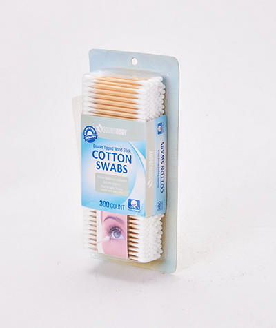 Double Tipped Wood Stick Cotton Swabs, 300 Count