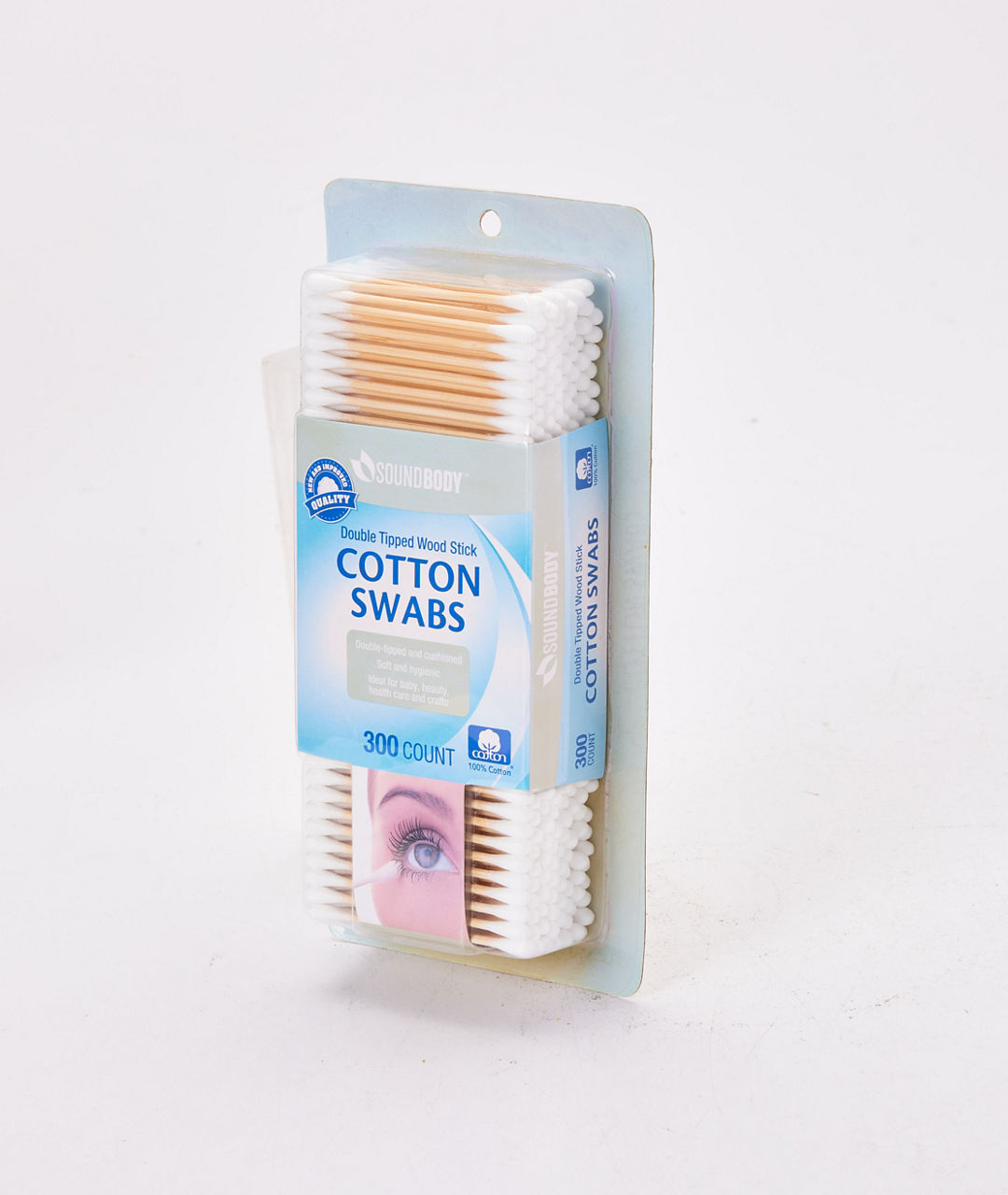 Double Tipped Wood Stick Cotton Swabs, 300 Count