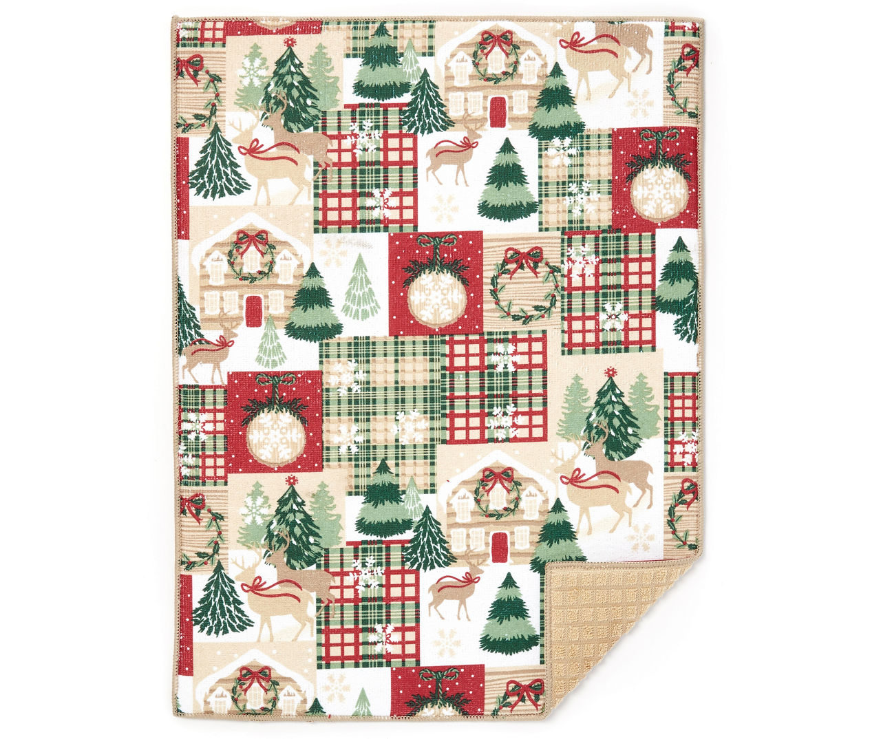 American Greetings Holiday Woodland Tree/Script/Fair Isle Gridline