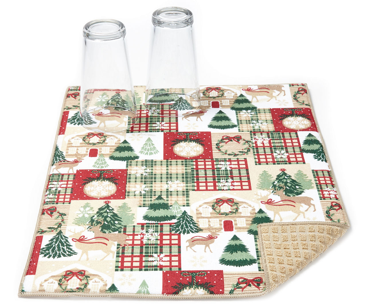 Reversible Dish Drying Mat - Patchwork