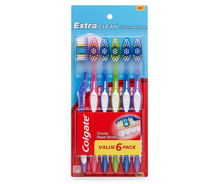 Extra Clean Soft Toothbrush, 6-Pack
