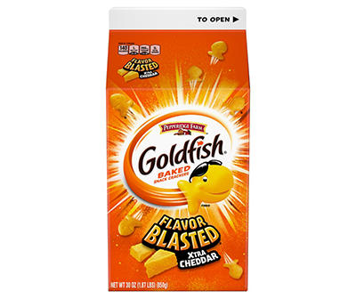 Goldfish Flavor-Blasted Extra Cheddar Baked Snack Crackers, 30 Oz.