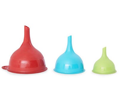 Assorted Multi-Colored Funnels, 3-Count