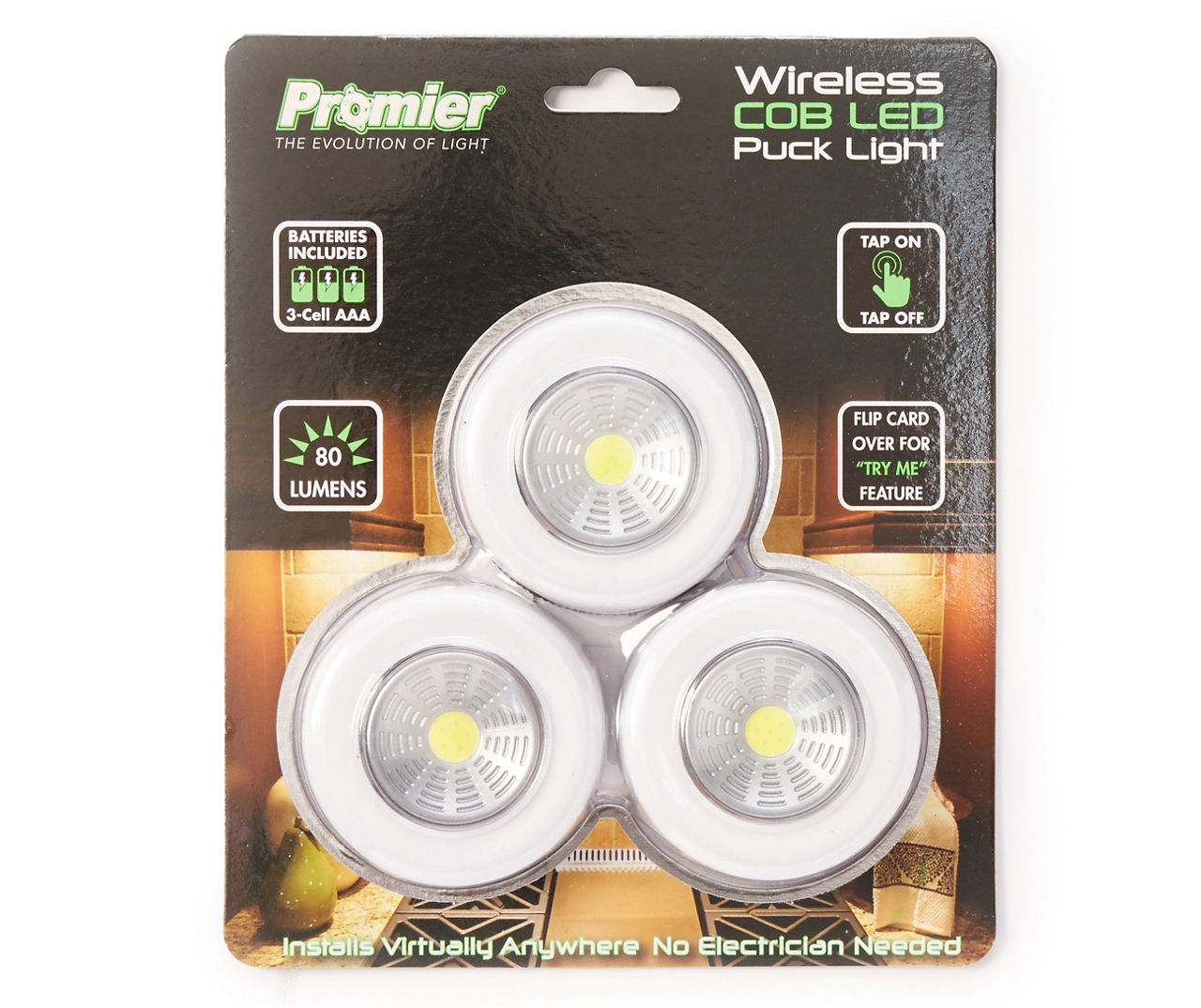 Promier Products LitezAll COB LED Color-Changing Puck 2-Pack