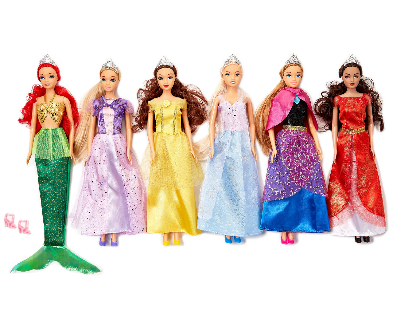 Play Zone Princess Fashion Dolls, 6-Pack