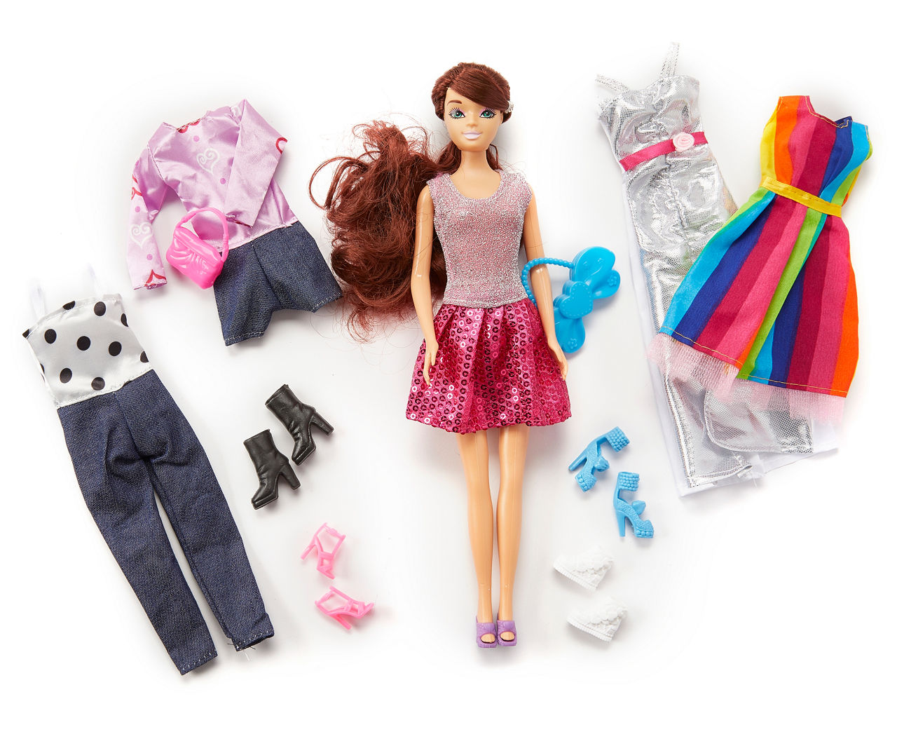 Play Zone Glam Brunette Fashion Doll Set | Big Lots