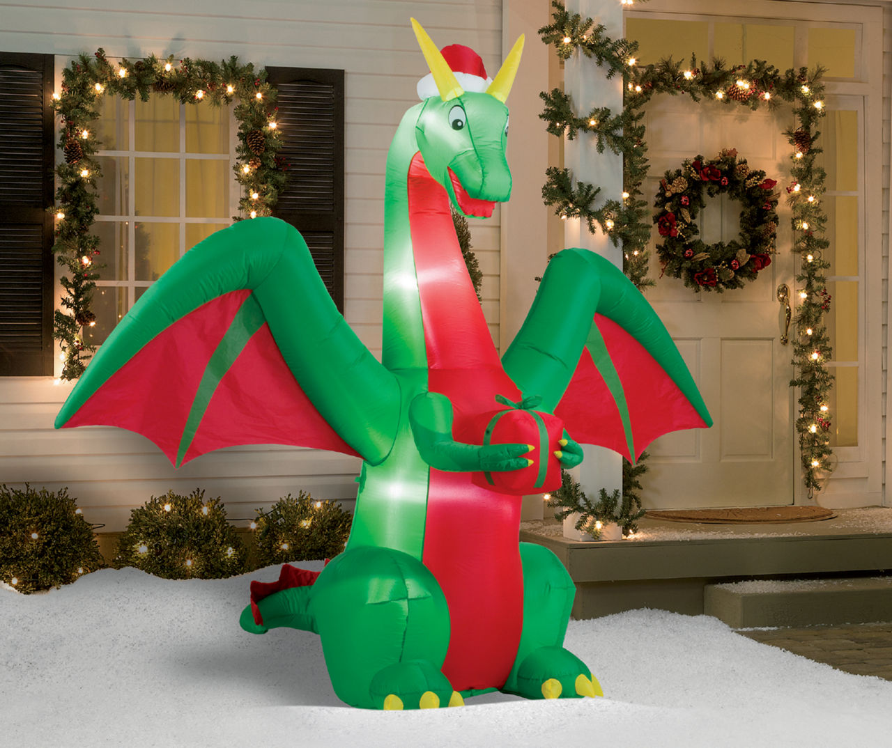 blow up christmas dragon