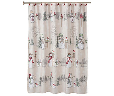 Snowman Land Shower Curtain & Hooks Set