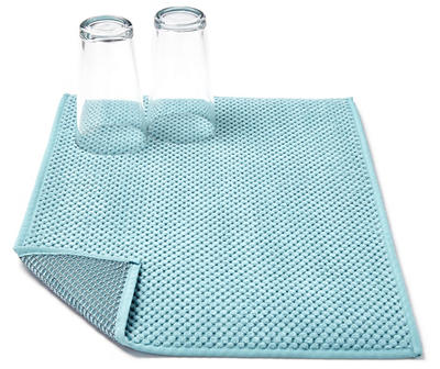 Blue Microfiber Dish Drying Mat