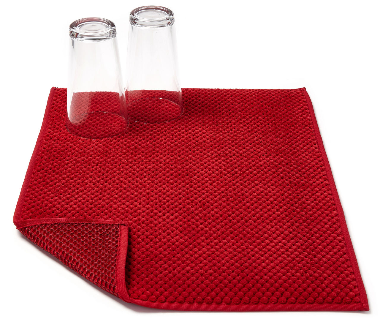 Real Living Haute Red Honeycomb-Quilted Dish Drying Mat Delivery - DoorDash
