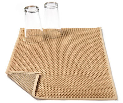 Tan Microfiber Dish Drying Mat