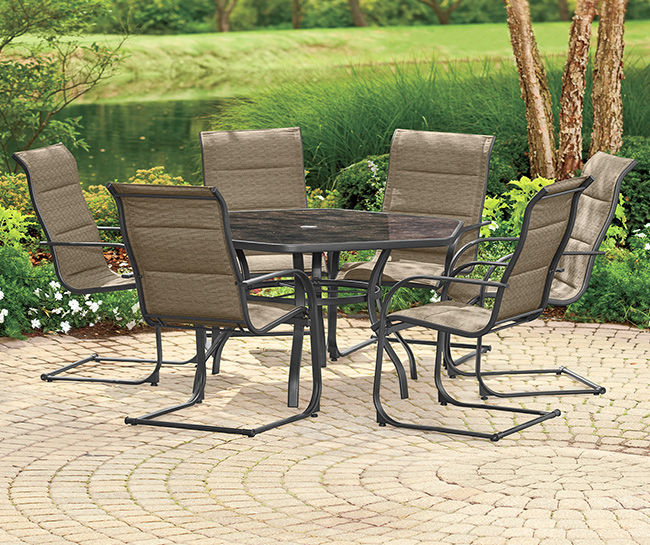 Hexagon patio table with 6 chairs new arrivals