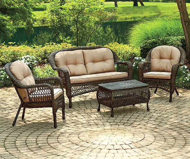 Wilson & fisher tasca cushioned patio seating discount set