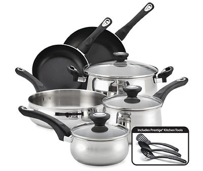 Farberware New Traditions 12-Piece Stainless Steel Cookware Set