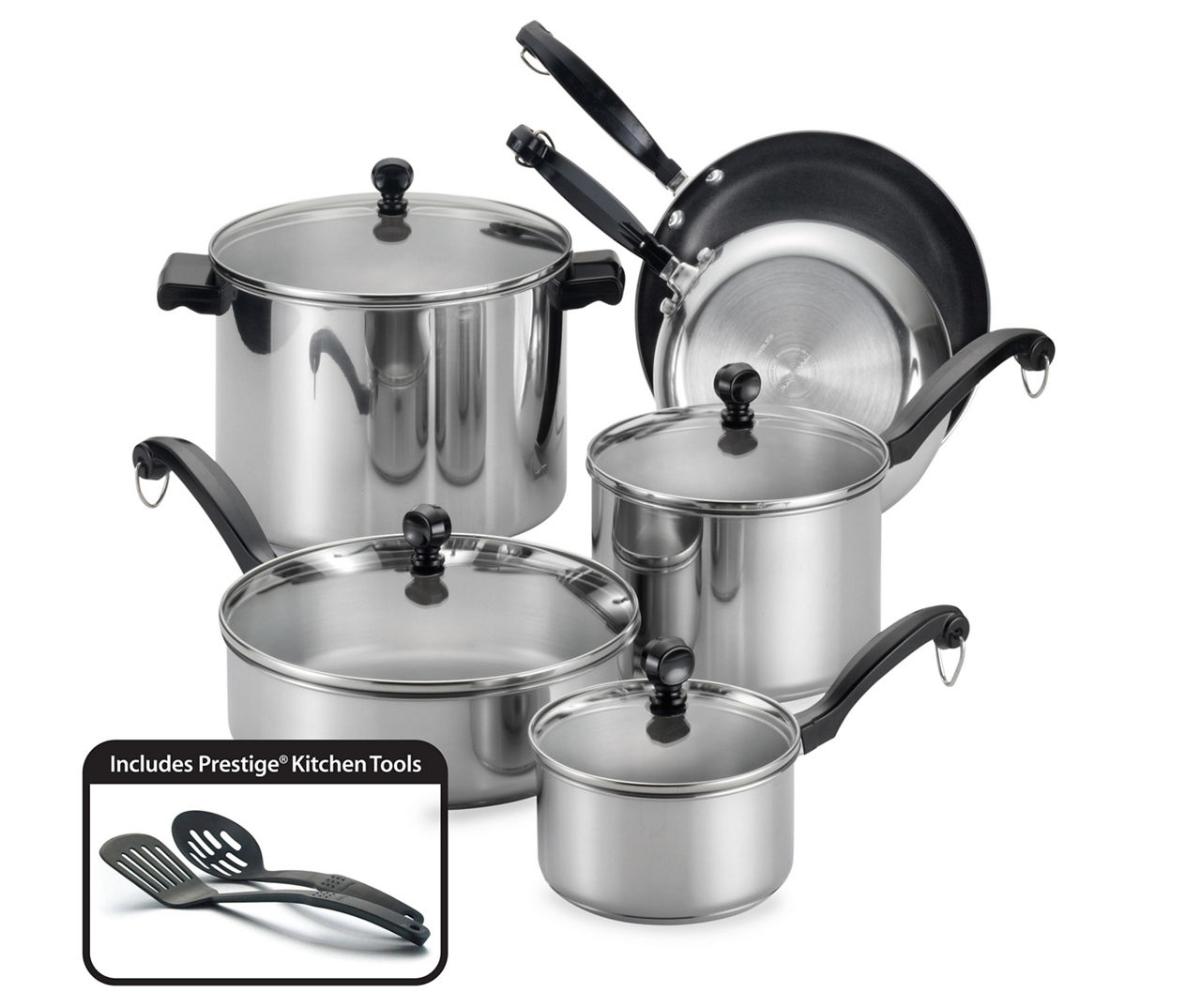 Farberware Classic Stainless Steel 12-Piece Cookware Set