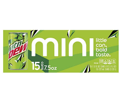 Mtn Dew Soda Citrus 7.5 Fl Oz 15 Count