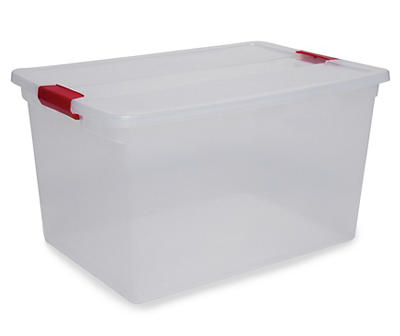 ClearView Latch Storage Tote, 66 Qt.