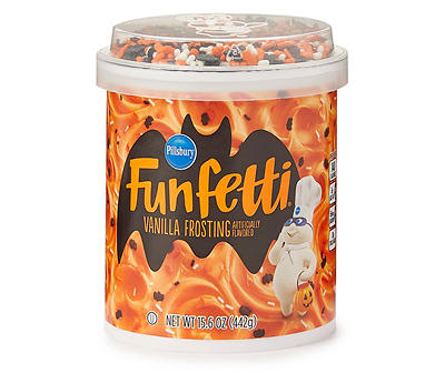 Funfetti Halloween Orange Vanilla Frosting, 15.6 Oz.