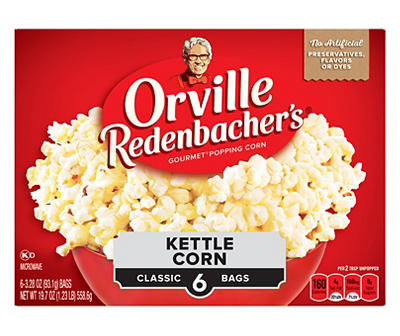Kettle Corn Microwave Popcorn, 6-Pack