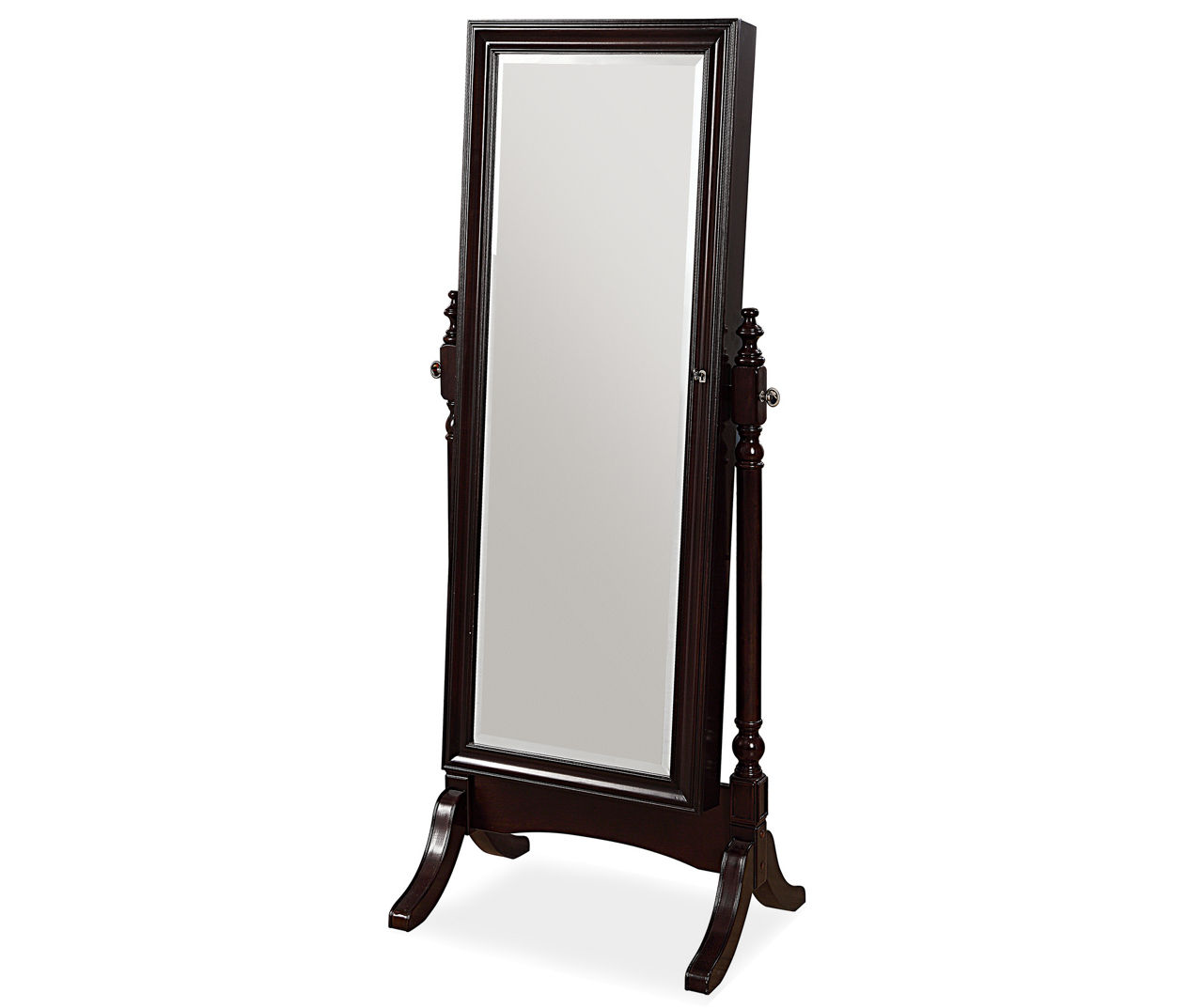 Espresso Cheval Mirror Jewelry Armoire Big Lots